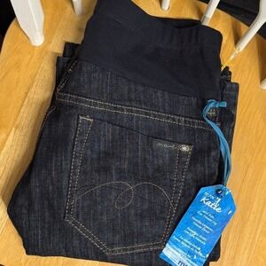 Mavi Jeans Katie Maternity 12 31 x 34.5 Long Dark Wash Slim Trouser‎ Leg NWT